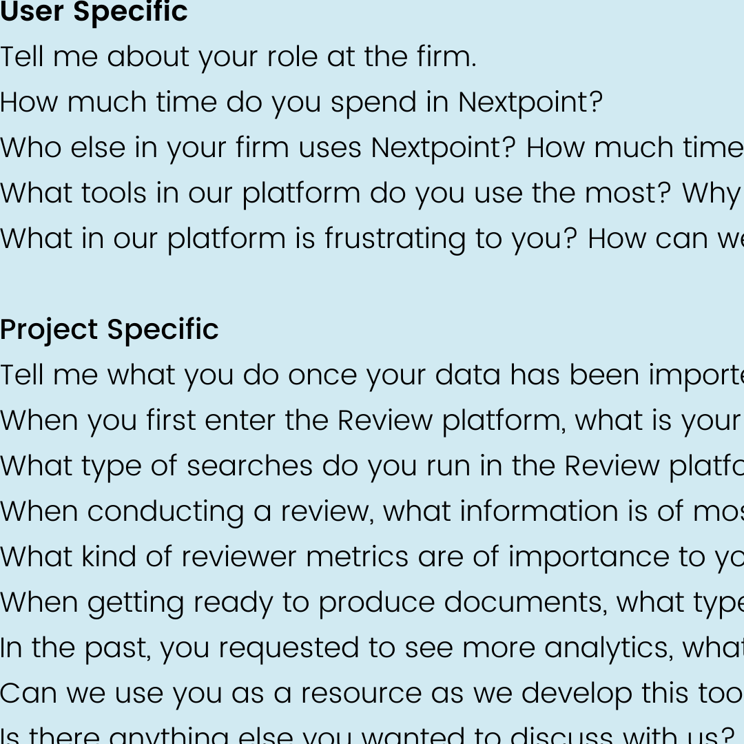 User Interview Questions