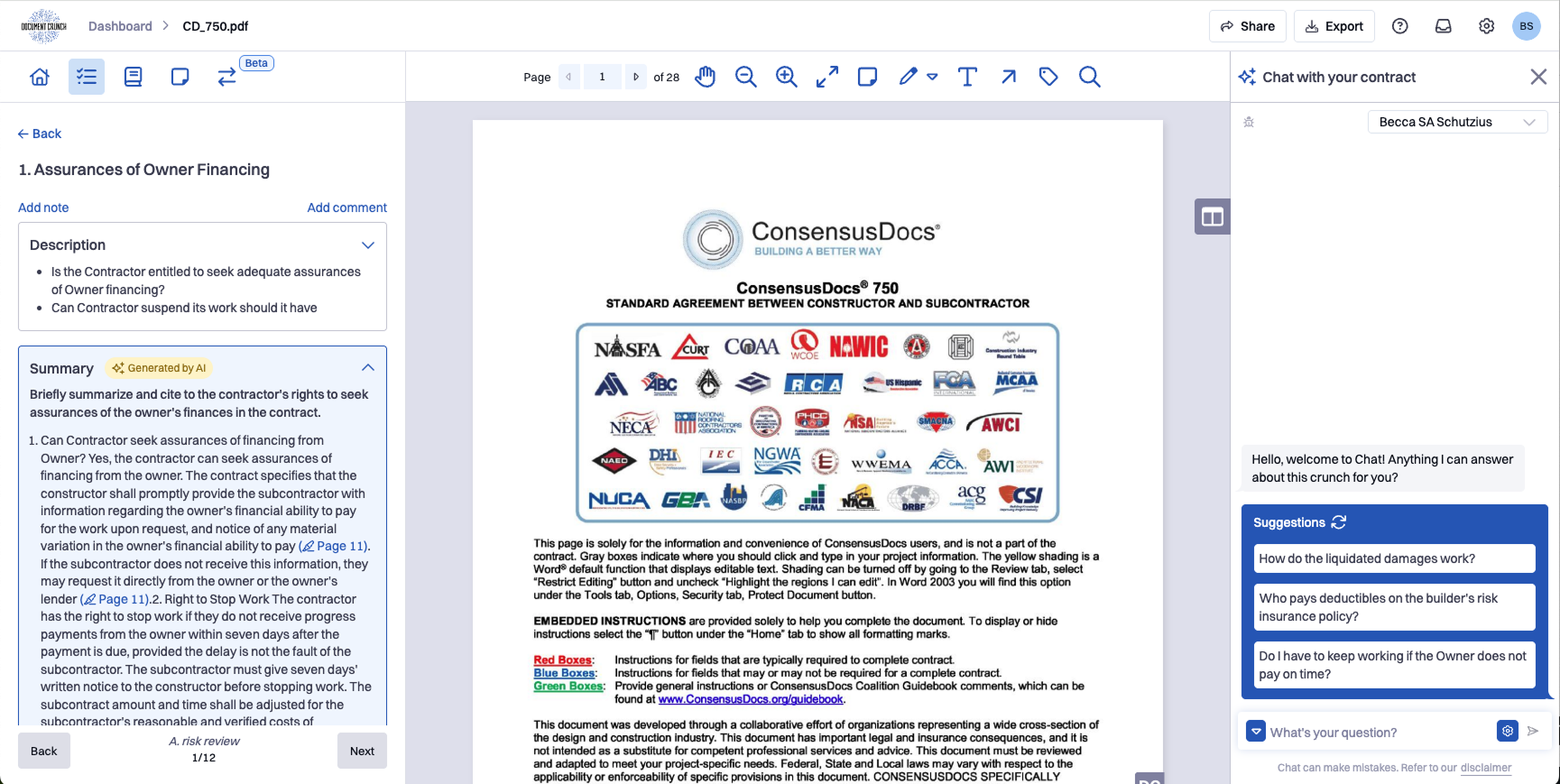 Legacy document view
