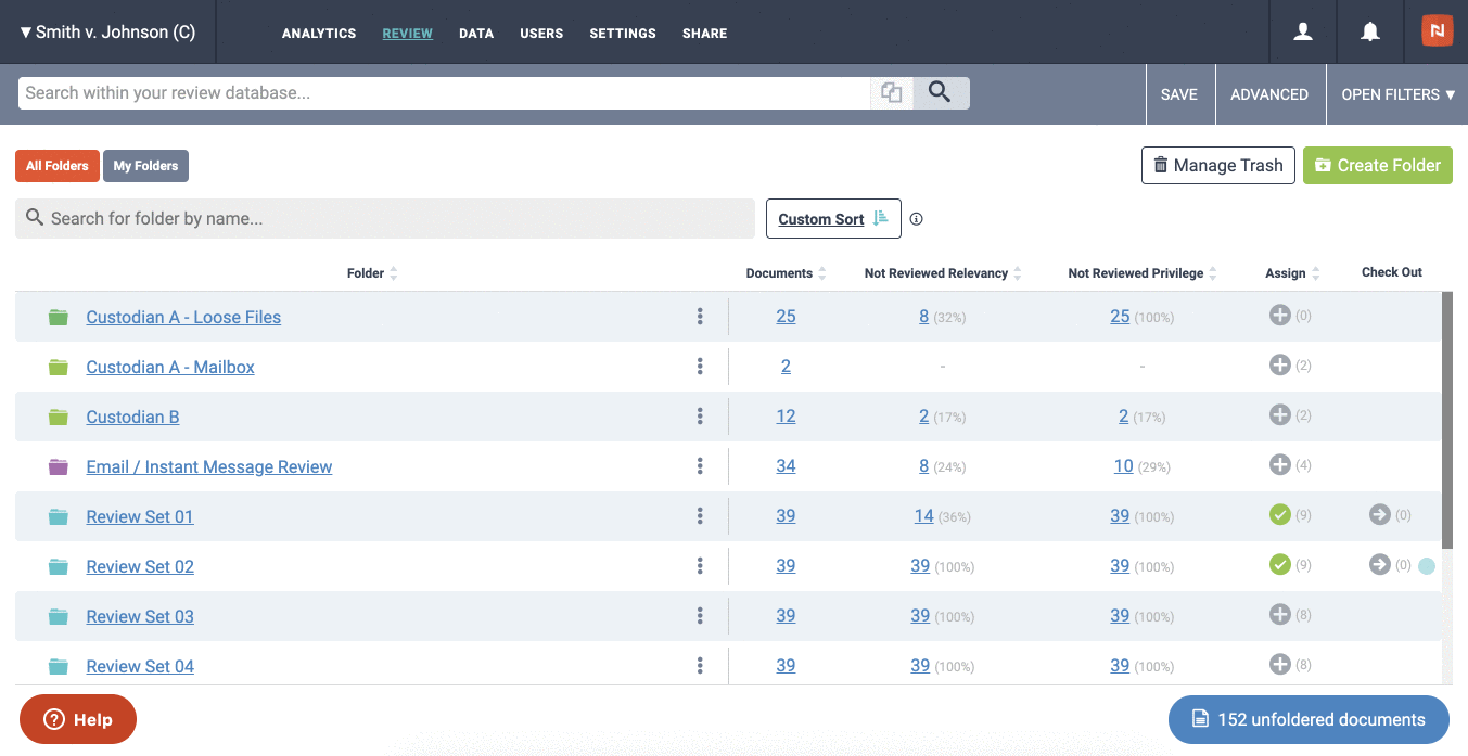 Nextpoint Folder Updates